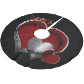 Magic Heart Black Tree Skirt Polyester Weihnachtsbaumdecke (Schrägansicht)