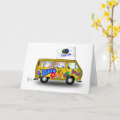 Magic Hippie Van Karte (Gelbe Blume)