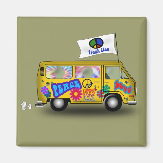 Magic Hippie Van Magnet (Vorne)