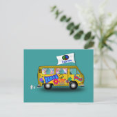 Magic Hippie Van Postkarte (Stehend Vorderseite)