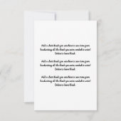 Magic Hot Pink Unicorn Glitzer Whimsical Geburtsta Dankeskarte (Rückseite)