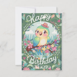 Magic Hübsch Parrot Digital Geburtstag Karte