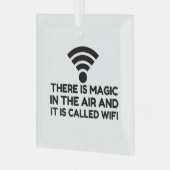 MAGIC IN DER LUFT IST WIFI ORNAMENT AUS GLAS (Vorderseite links)