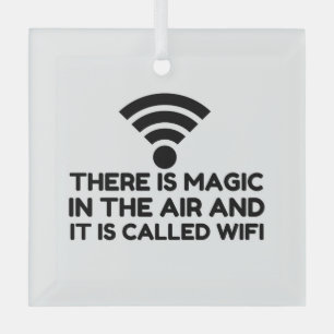 MAGIC IN DER LUFT IST WIFI ORNAMENT AUS GLAS