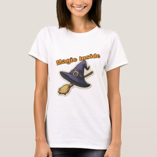 Magic Inside Hexenhut Halloween-T - Shirt (Vorderseite)