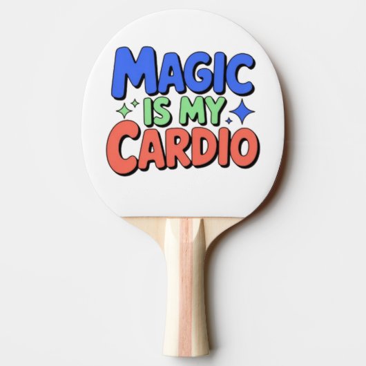 Magic Is My Cardio – Funny Witchy Ping Pong Paddle Tischtennis Schläger (Rückseite)