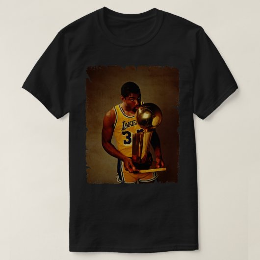 Magic Johnson Vintage Gestaltung von Basketball T-Shirt (Design vorne)