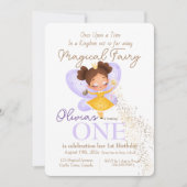 Magic Kingdom Fairy-Princess 1. Geburtstag Party Einladung (Vorderseite)
