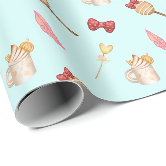 Magic Kingdom Pattern Geschenkpapier (Rolleneckpunkt)