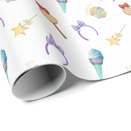 Magic Kingdom Pattern Geschenkpapier (Rolleneckpunkt)