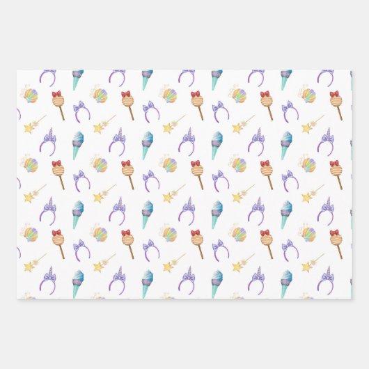 Magic Kingdom Pattern Geschenkpapier Set (Vorderseite)