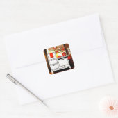 Magic Koch Vintage Gaskleber Quadratischer Aufkleber (Umschlag)