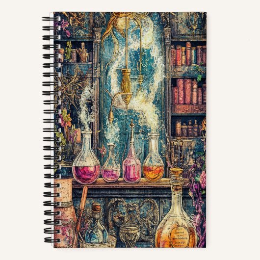 Magic Labrador 5.5" x 8.5" SpiralNotebook Notizblock (Vorderseite)