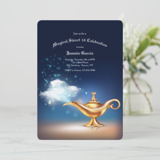 Magic Lamp Einladung (Stehend Vorderseite)