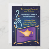 Magic Lamp & Flying Carpet Einladung zum Geburtsta (Rückseite)