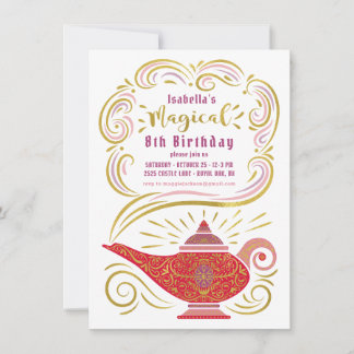 Magic Lamp Magical Birthday Einladung