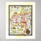Magic Lands Fantasy Map Poster (Vorne)