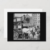 Magic Lantern Slide Kings Cross London Street Tram Postkarte (Vorne/Hinten)