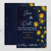 Magic Lanterns Wedding Save the Dates Date (Vorne/Hinten)
