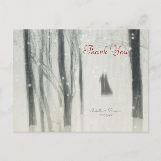 Magic Liebe Hochzeit Danke-Card Postkarte (Vorderseite)