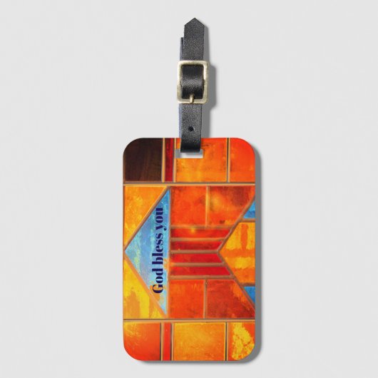 Magic light pouring from the windows of the Church Gepäckanhänger (Vorderseite Vertikal)