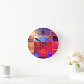 Magic light pouring from the windows runde wanduhr (Zuhause)