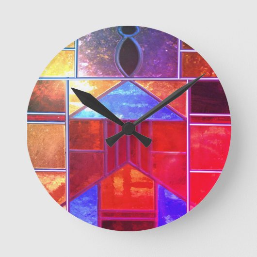 Magic light pouring from the windows runde wanduhr (Vorderseite)