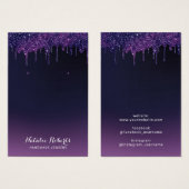 Magic Lila Glitzer Tropfen Schmuck Ohrring Display (Vorne & Hinten)