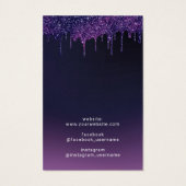 Magic Lila Glitzer Tropfen Schmuck Ohrring Display (Rückseite)