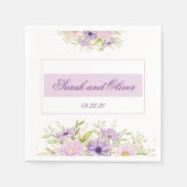 Magic Lila Wedding Floral Serviette (Vorderseite)