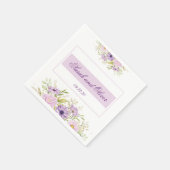 Magic Lila Wedding Floral Serviette (Ecke)