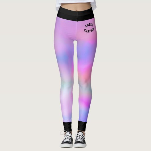 Magic Litmus Rosa und Blau Trainer Leggings (Vorderseite)