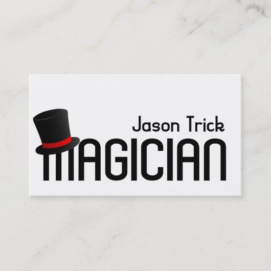 Magic Magician Card Poker Chip Unterhaltung Visitenkarte (Vorderseite)