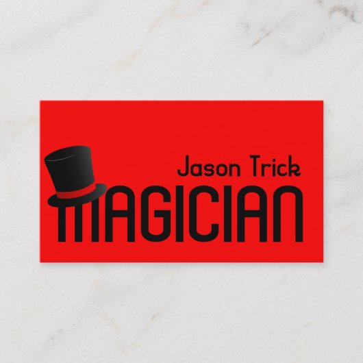 Magic Magician Card Poker Chip Unterhaltung Visitenkarte (Vorderseite)