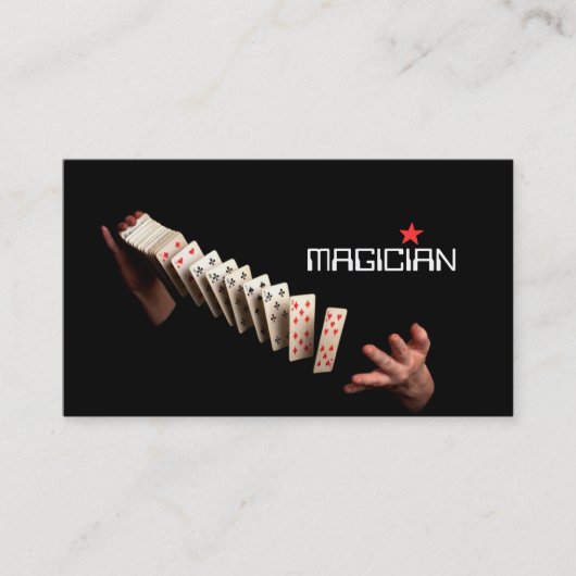 Magic Magician Card Poker Trial Unterhaltung Visitenkarte (Vorderseite)