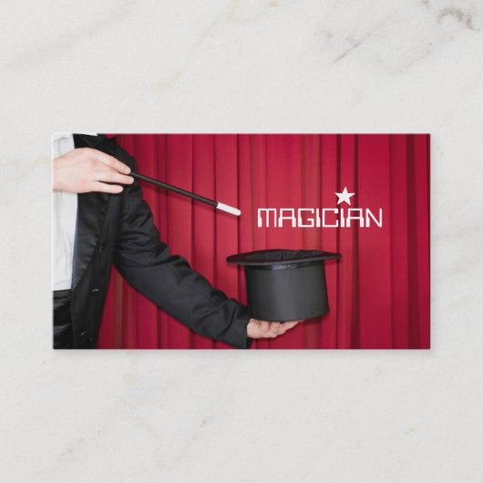 Magic Magician Card Poker Trial Unterhaltung Visitenkarte (Vorderseite)