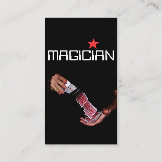 Magic Magician Card Poker Trial Unterhaltung Visitenkarte (Vorderseite)