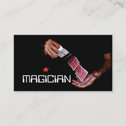 Magic Magician Card Poker Trial Unterhaltung Visitenkarte (Vorderseite)