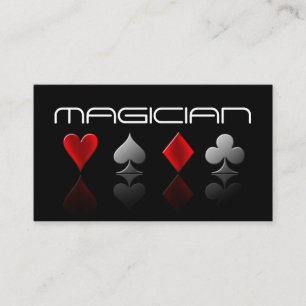 Magic Magician Card Poker Trick Unterhaltung Visitenkarte