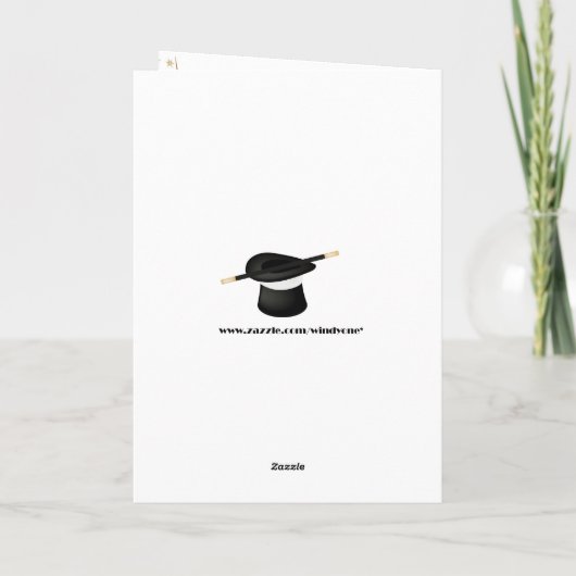 Magic Magician Custom Gruß Karte (Rückseite)