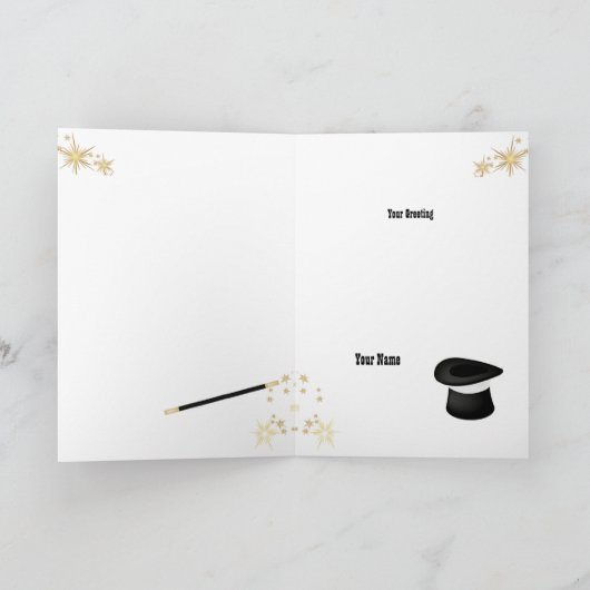 Magic Magician Custom Gruß Karte (Innenseite)