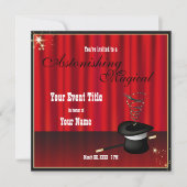 Magic Magician Event Custom Einladung (Vorderseite)