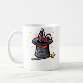 Magic Magician Hat Rabbit In A Hat Magic Wand Kaffeetasse (Links)