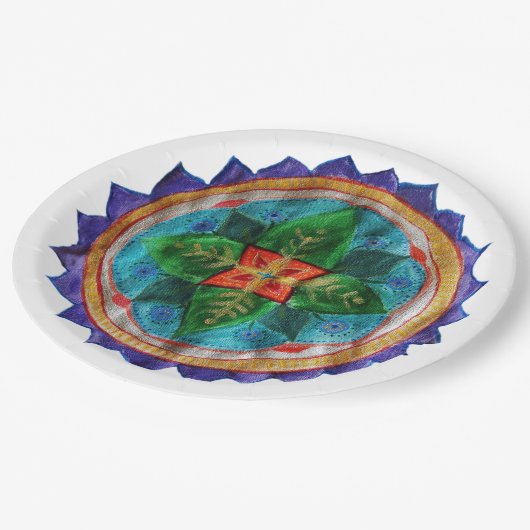 Magic Mandala Custom Paper Teller 9 in (Schrägansicht)