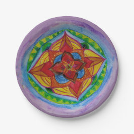 Magic Mandala Kompass Custom Paper Tellers 7" Pappteller