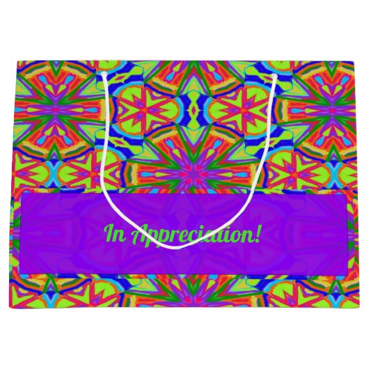 Magic Marker Kaleidoskop Große Geschenktüte (Vorderseite)