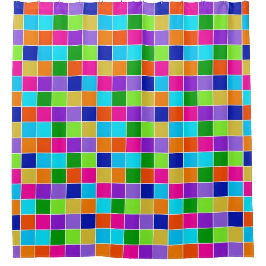 Magic Marker Schachbretts Duschvorhang (Vorderseite)