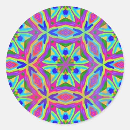 Magic Markers Mandala Runder Aufkleber (Vorderseite)