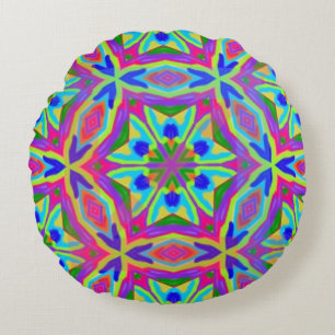 Magic Markers Mandala Rundes Kissen