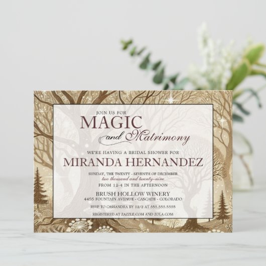 Magic & Matrimony Polterabend Einladung (Stehend Vorderseite)